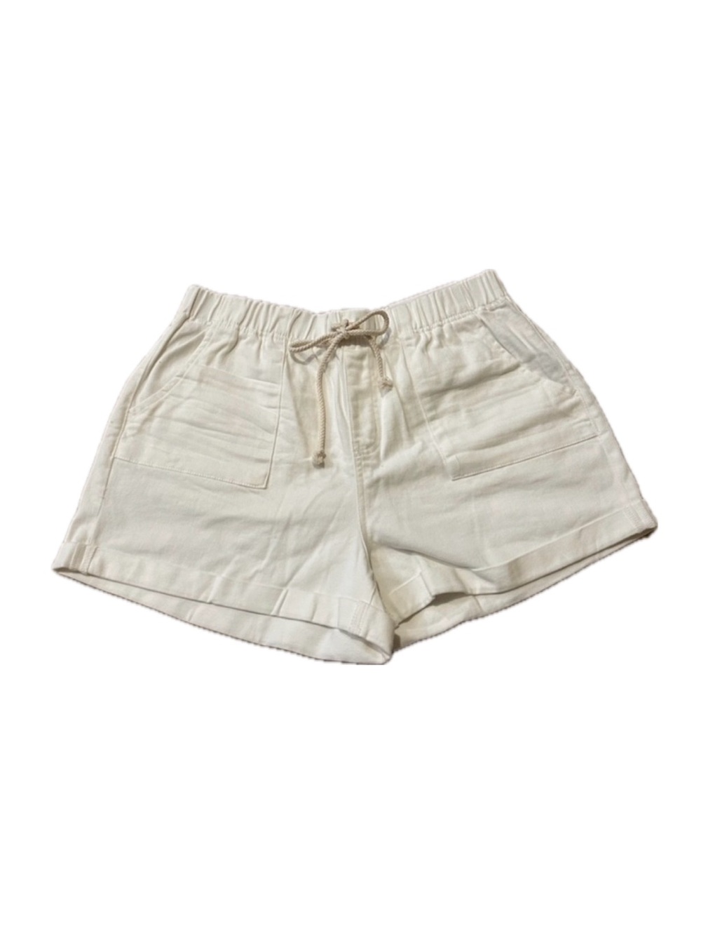 Steve Madden Off-White High Waist Drawstring Utility Pocket Shorts NWT